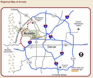Arvada Colorado map